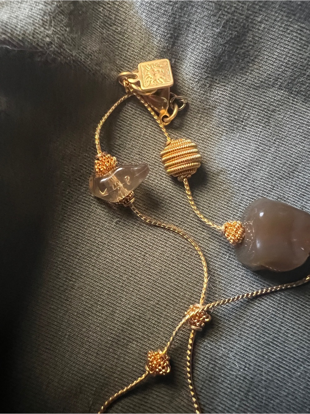Rare Anne Kline 40” Necklace and Matching Earrings